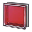Mendini Design RUBINO 100% Q19 T MET Pegasus Rubinrot Vollsicht metallisiert smooth metallised metallizzato Glasbaustein Glasstein Glass Blocks Glasbausteine Glassteine Clearview Glasbausteine-center.de Glasbausteine-center Briques de verre Bloques de vid