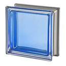 Mendini Design ZAFFIRO 100% Q19 T MET Pegasus Saphirblau Vollsicht metallisiert smooth metallised metallizzato Glasbaustein Glasstein Glass Blocks Glasbausteine Glassteine Clearview Glasbausteine-center.de Glasbausteine-center steklenih zidakov шклаблокі 