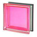 Mendini Design CORALLO 100% Q19 T MET Pegasus Korallenrot Vollsicht metallisiert smooth metallised metallizzato Glasbaustein Glasstein Glass Blocks Glasbausteine Glassteine Clearview Glasbausteine-center.de Glasbausteine-center Bloques de vidrio Blocos de