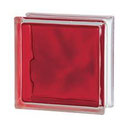 BRILLY Red 1919/8 Wave Kräftige Farben Rot rouge Strong Shades Basic Glasbaustein Glass Blocks Glasstein Glasbausteine Glassteine Glasbausteine-center glasbausteine-center.de блокове стеклоблоки склоблоки steklenih zidakov шклаблокі 