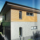 Sidings holz hell mit Eckausbildung
