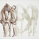 aus der serie "vom pferd erzählen" farblithographie auf büttenpapier 56x76 cm
