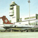 Fokker 100 der Swissair. Man beachte u.a. die Boeing 727 von Air France!/Courtesy: Fokker