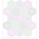 Das ist Layout 2, es gefällt mir am besten. Die Kantenlänge von einem Hexagon ist 4 cm.
