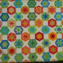 Das Setting geföllt mir auch total gut, und es sieht modern aus. Aylin Star kombiniert mit Dresdenflowergarden, Kaleidoskopen und Quadraten = ein Hexagonquilt ohne "Unwucht" drin!