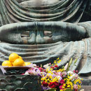 Opfergabe am grossen Daibutsu