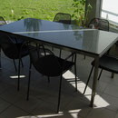 Granittisch Edelstahlgestell