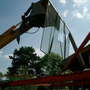 Teilrückbau Wohnhaus - Abbruch von Zwischentrakt in Mischbauweise, Holz, Glas, Stahl, Beton ect