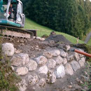 Unwetter August 2005 - Bachmauer Flicken am Mittellauf vom Trästlibach