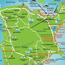 Die Karte von Koh Samui. Auf der rechten Seite sehen Sie die bekanntesten Strände Chaweng Beach und Lamai Beach