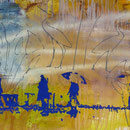 Ägyptische Wanderer, 1994, Mischt./LW, 160 x 120 cm