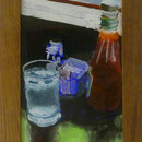 Ketchup, Eiswasser, 2001, Hgl, 26x50 cm, 100,-€