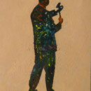 Mauerspecht, 1991, Öl/LW, 56 x 70 cm