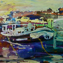 Canal Central, 1989, Mischtechnik/LW, 200 x 103 cm