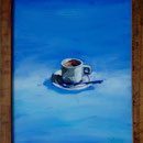 Blue Espresso,1999, Hgl, 45 x 55 cm, 300,-€