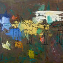 Kunst, 1994, Mischtechnik/LW, 170 x 140 cm
