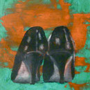 Pumps, 1993, Öl/LW, 60 x 70 cm