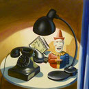 5 vor 12, 1983, Öl/LW, 90 x 80 cm