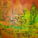 Schatzsuche, 1995, Mischtechnik/LW,160 x 120 cm,