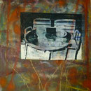 2 Bier, 1990, Mischt./LW, 113 x 140 cm