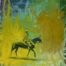Reiter, 1994, Mischtechnik/LW, 140 x 175 cm 