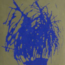 Blaue Pflanze, 1993, Öl/LW, 60 x70 cm, Privatbesitz