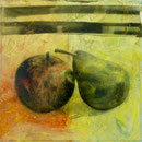 Schräger Vergleich, DGN, 1991, Mischt./Fotoemulsion/LW, 100 x100 cm