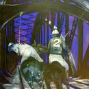 Polospieler,1986, Mischtechnik/LW, 150 x 190 cm