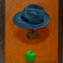 Hut und Apfel, 2001, Hgl, 48 x 65 cm, 450,€