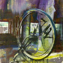 Bilker Bahnhof, 1988, Mischt./LW, 120 x 160 cm