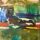 Buchfigur, 1988, Mischt./LW, 120 x 160 cm