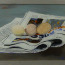Eier auf Zeitung, 2003, Hgl, 47x38 cm, 250,--€
