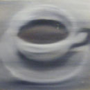unscharfe Tasse, 1992, Öl/LW, 50 x 40 cm 