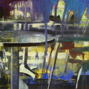 Leman´s Cafe, 1987, Mischt./LW, 77 x 97 cm