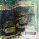 Hüte, Fotoemulsion/LW, 1991, 70 x 100 cm
