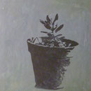 Kleine Pflanze, 1993, Öl/LW, 60 x 70 cm, Privatbesitz