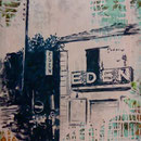 Eden, 1992, Mischtechnik auf Dekostoff, 67 x 113 cm