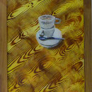 Tassen auf Holz, 2002, Hgl, 44 x 56 cm 200,-€