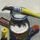 Pinsel, 1985, Mischt./LW, 70 x 80 cm