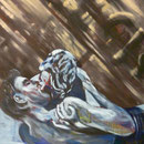 Kuss, 1986, Mischt./LW, 105 x 135 cm