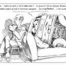 Illustration pour carte de voeux transports Simonin - 21 x 15 cm - 2013<br><br>Illustration . dessin humouristique . peinture . transport routier