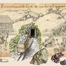 Illustration pour décor Com visuelle Hautes-Mynes du Thillot (88) - Carrefour Uhlmann - Reproduction et aggrandissement 12 m x 4 m - 2016<br><br>artiste peintre . peinture trompe l'oeil . fresque . mine . vosges . mineur . histoire . patrimoine