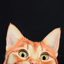 Chat - Acrylique sur toile - 1 m x 1 m - 2017<br><br>Peinture . peintre animalier . artiste peintre . peinture animalière . animal . félin