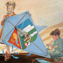 Jumelage Cornimont-Steinen - Acrylique sur toile - 80 x 60 cm - 2003<br><br>Peinture . artiste peintre
