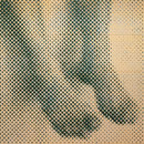 "Selbstbildnis/Füße", 2006, Linolschnitt auf Leinwand, 240 x 240 cm (12-teilig)