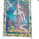 Der Heilige an der Außenwand der Kapelle