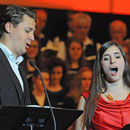 Silcherchor, Jugend- und Projektchor mit Projektorchester der Musikschule Gregorianum Laupheim, sowie die Solisten Julia Werner (Mezzosopran) & Andreas Beinhauer (Bariton) Laupheim 08. & 09. November 2014
