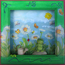 FRÜHLING - Frosch in der Wiese / 27 x 27 x 4,5 cm / nicht verfügbar