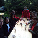 Max,Kerstin, Andrea, Karl, Manfred, Herbert, Reinhard und Doris bei der 1. Labestelle
