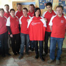 Poloshirtübergabe Bausparagentur Andrea Schleinzer